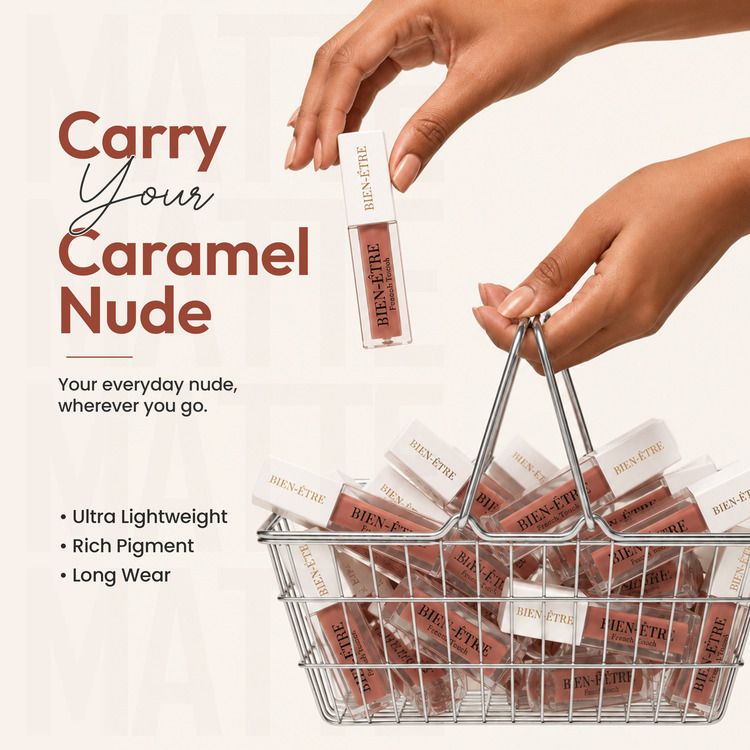 Mini Caramel Nude Shade Lipstick - 2ML